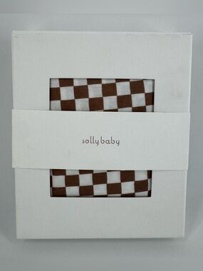 “SOLLY BABY” NEW Mocha Check Brown Beige Wrap